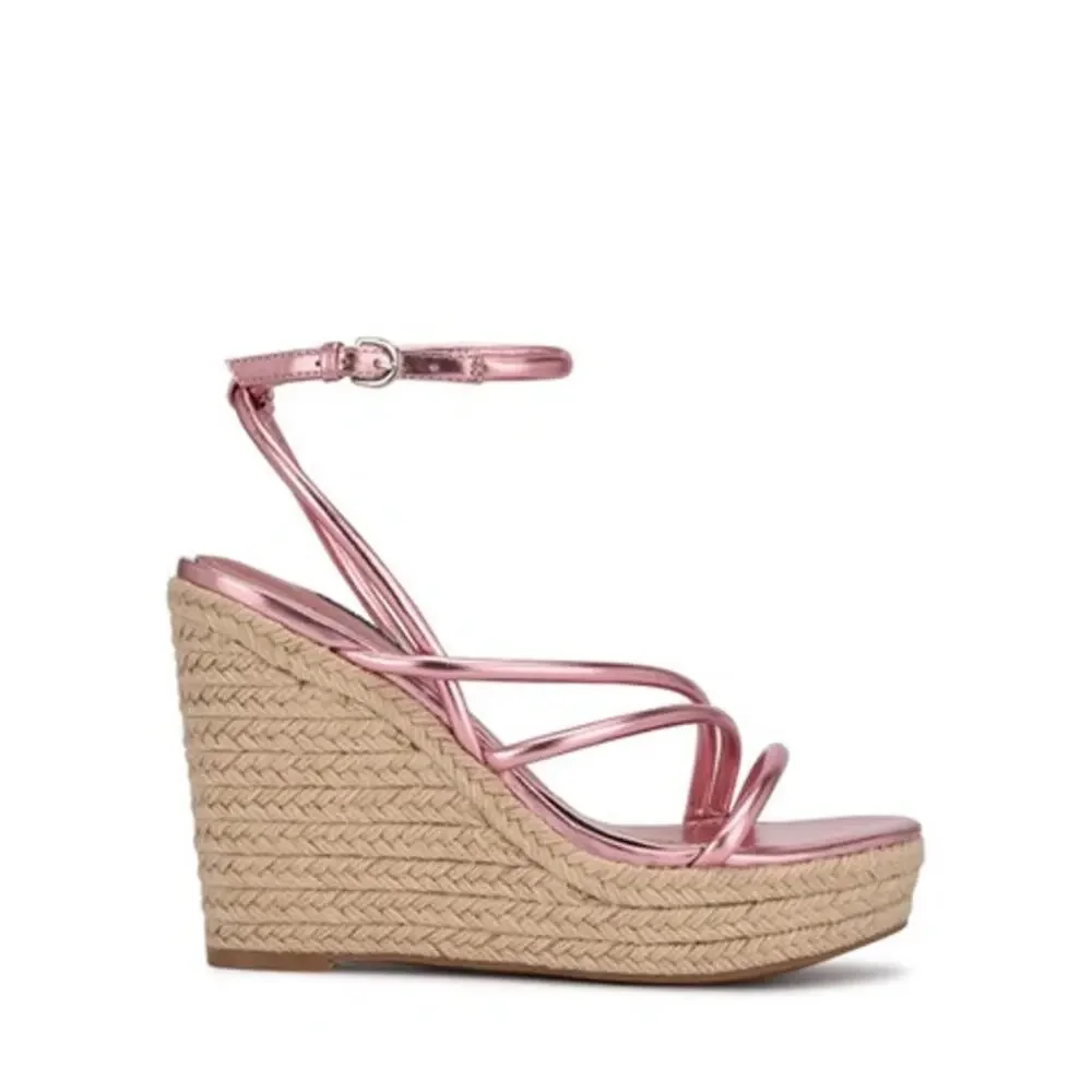 Nine West ~ Hipsta Espadrille Platform Wedge Sandals Size 8M
